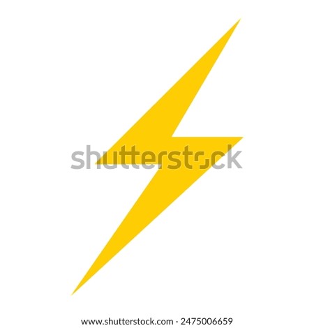 Lightning,Yellow lightning bolts, icons, Vector graphics.