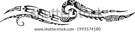Tattoo Maori design. Ethnic decorative oriental ornament. Art tribal tattoo. Vector sketch of a tattoo Maori.