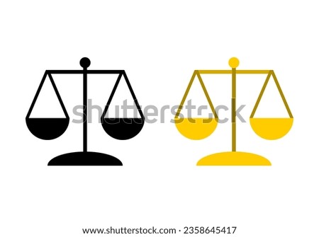 Weight judicial scale law libra icon flat vector icon design