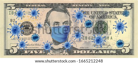 Coronavirus (COVID-19) Quarantine Dolar Economy Money Stok fotoğraf © 