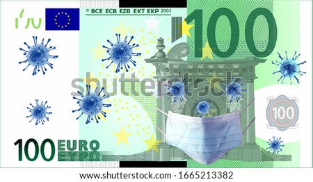Coronavirus (COVID-19) Quarantine Economy Euro Europa Stok fotoğraf © 