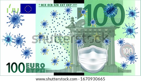 Coronavirus (COVID-19) Quarantine Economy Euro Europa Stok fotoğraf © 