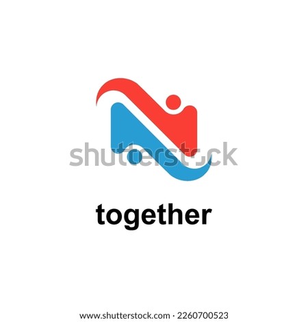 people and letter N logo design	
 Foto stock © 