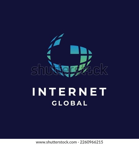 globe with letter g for internet and web logo