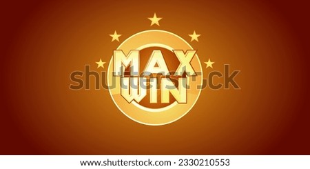 Max Win Text Effect, Esport Game Winner Emblem