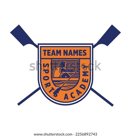 Rowing Team Sport Illustration Vector Design