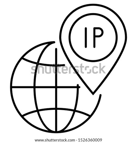 Dedicated IP Address Vector Icon Concept Design