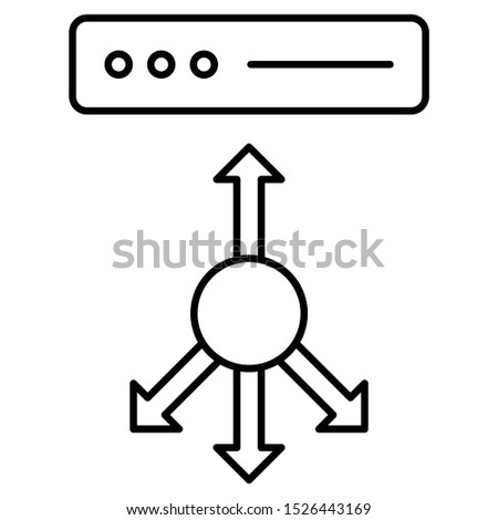 Load balancing Computing Server Vector Icon Design