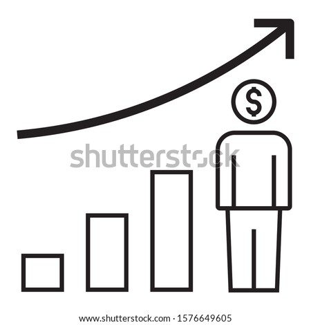 Household Income per Capita growth vector icon design Stok fotoğraf © 