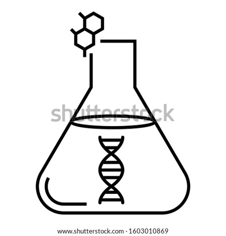 Bio based polymer chemsitry vector icon design, polynucleotides on white background,  Polymeric biomolecules  Sign