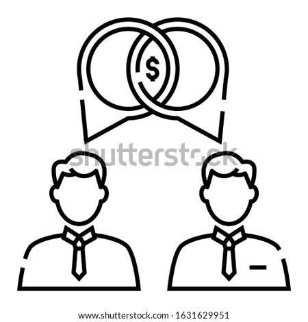 Merger and Acquisition negotiation Concept, Two Businessman bargaining on possible Consolidation on white background, 