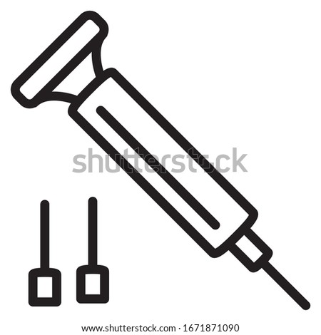 soccer ball hand pump with bunch of needles concept vector icon design, baseball and football Equipment on White Background, 