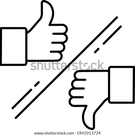upvote and downvote vector icon design, Presidential elections 2020 in United States Symbol on White background, Like Vs Dislike Concept, 