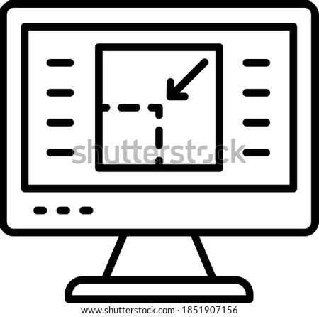 Webpage Resize Concept, Responsive Web Development Vector Icon Design,