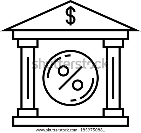 Tax collection Department Concept, Governments Building Vector Icon Design, Compulsory Financial charges and Taxation Symbol on White Background, Levy Sign