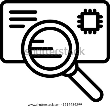 Address Scan Concept Vector line Icon Design, postal service symbol on white background, physically transporting postcards and parcels Sign, Courier and Shipping Services Stock illustration
