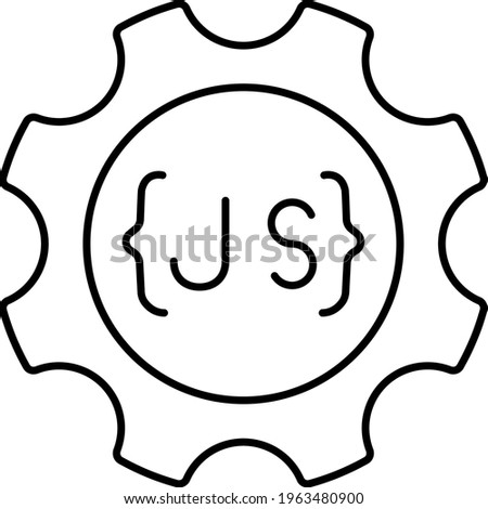 Javascript Concept, frontend frame work Vector Icon Design, Software and web development symbol on white background, Computer Programming and Coding stock illustration