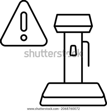 Digital Super Mini Commercial Platform Weighing Scale Concept Vector Icon Design, Weight Measuring device Error Symbol, Mass balances Sign, calibration and Vibration Stock Illustration