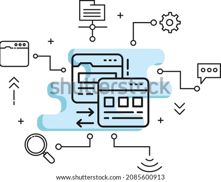 301 Moved permanently or Server Redirect Vector Icon Design, Cloud computing and Internet hosting services Symbol on White background, URL Forwarding Concept, Website Cloaking Sign
