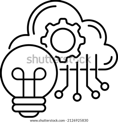end-to-end innovation management Concept, innovation enabler Vector Icon Design, Cloud computing Symbol, Client server model Sign, Web Hosting and Edge device stock illustration Stock foto © 