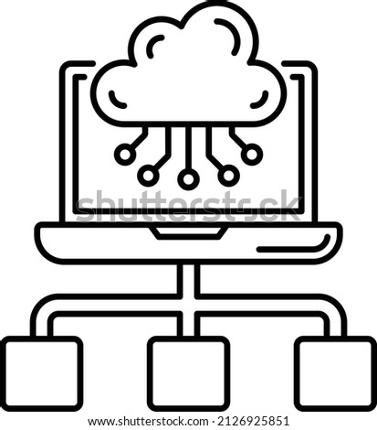 Machine Instances Vector Icon Design, Cloud computing Symbol, Client server model Sign, Web Hosting and Edge device stock illustration, Nodes and Clusters Concept, 