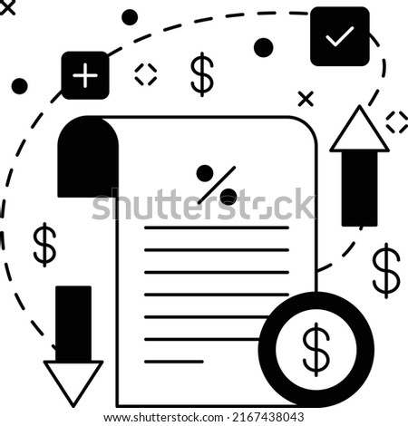 Net Profit and Loss Report Concept, income and expense statement vector icon design, business corporation symbol, Joint partnerships Sign, Sales and Marketing management stock illustration