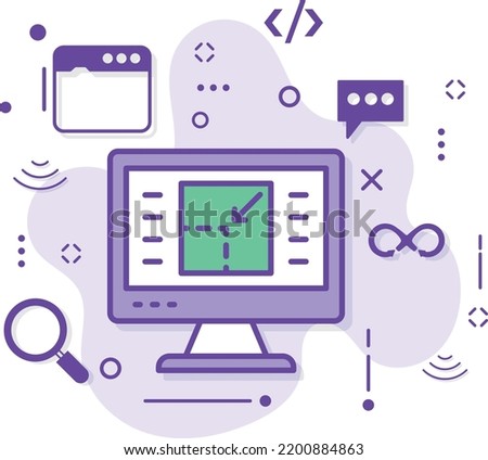 Webpage Resize Concept, Responsive Web Development Vector line Icon Design, UI stock illustration, LED Display Banner, Graphic Editing Tool Concept, image crop sign