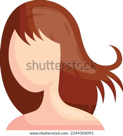 Beautiful face-framing look lob cut vector icon design, beauty and personal care symbol, cosmetics and dermatologist sign, body aesthetics stock illustration, Medium layered hairstyle concept