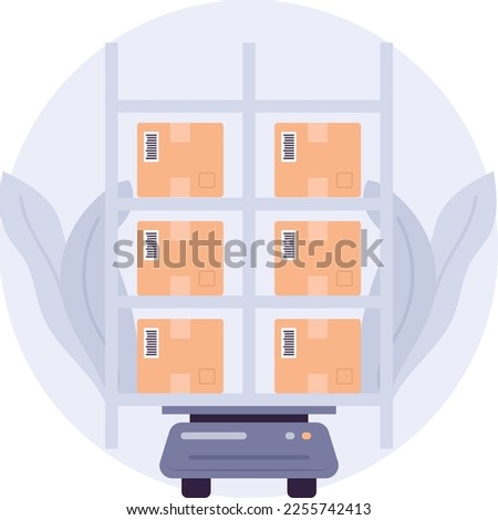 Collaborative robot mobile rack vector icon design, Warehouse automation symbol, Industrial revolution sign, Shipping and Logistics stock illustration, Automated guided vehicle moving Pallet concept
