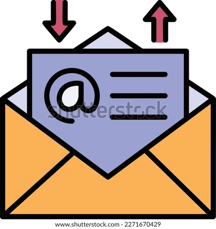 inbox outbox sign, Catch All Emails Concept, Email Exchange Stock illustration, Send and receive message vector icon design, Cloud computing and Internet hosting services Symbol,