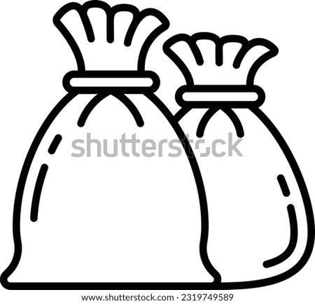 Rubbish Bags concept, disposal of household waste vector icon design, Housekeeping symbol, Home cleaning sign, Professional cleaners equipment stock illustration