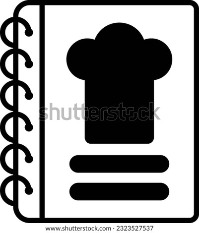 Chef Recipe Book concept, Cook book vector icon design, artisan baker symbol, Cuisine Maestro sign, food connoisseur stock illustration