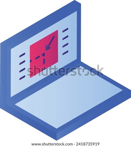 Webpage Resize isometric Concept, Responsive Web Development Vector line Icon Design, UI stock illustration, LED Display Banner, Graphic Editing Tool isometric Concept, image crop sign