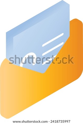 Catch All Emails isometric Concept, Email Exchange Stock illustration, Send and receive message vector icon design, Cloud computing and Internet hosting services Symbol, inbox outbox sign