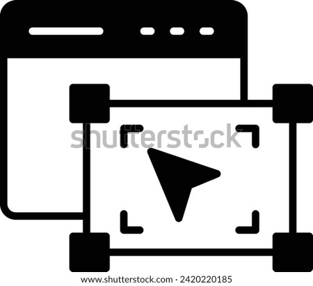 Drag and Drop the Photo or image concept, copying the content to browser upload vector icon design, Web design and Development symbol, user interface or graphic sign, website engineering illustration