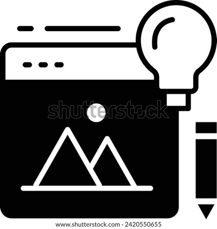 ai image editing toolbox concept, raster photo editor vector icon design, Web design and Development symbol, user interface or graphic sign, website engineering stock illustration
