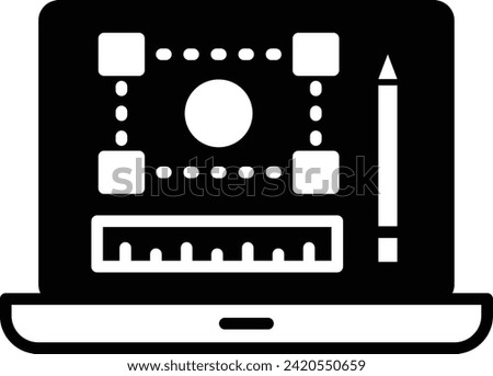 Online Artwork Designing Tool concept, Paint Image Editor vector icon design, Web design and Development symbol, user interface or graphic sign, website engineering stock illustration