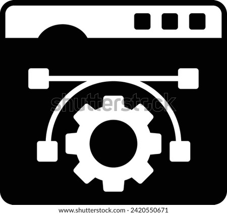 corner points action toolbox concept, raster image resizer vector icon design, Web design and Development symbol, user interface or graphic sign, website engineering stock illustration