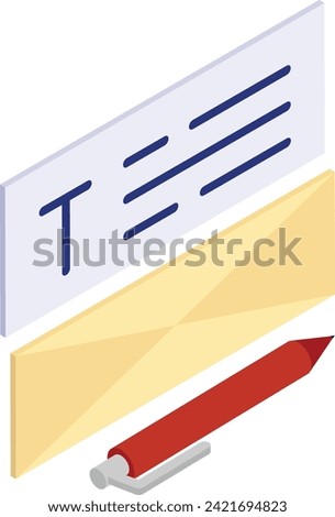 Style the first letter of a paragraph and let it float left isometric concept, para formatting vector flat design, Web design and Development symbol, user interface graphic sign website engineering