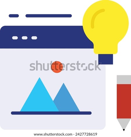 raster photo editor vector icon design, Webdesign and Development symbol, user interface or graphic sign, website engineering illustration, ai image editing toolbox concept