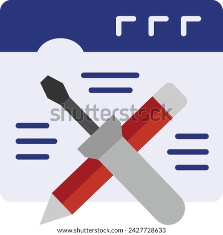 Code Program Audit vector icon design, Webdesign and Development symbol, user interface or graphic sign, website engineering illustration, Website Maintenance concept