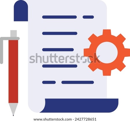 Writing the Side notes and changes vector icon design, Webdesign and Development symbol, user interface or graphic sign, website engineering illustration, Composing Website Structure on paper concept