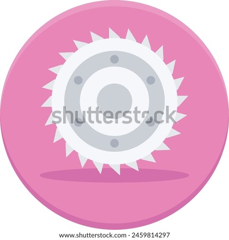 Abrasive saw Disc concept, Circular Blade vector icon design, Labor Day Symbol, 1st of May Sign,  International Workers Day stock illustration