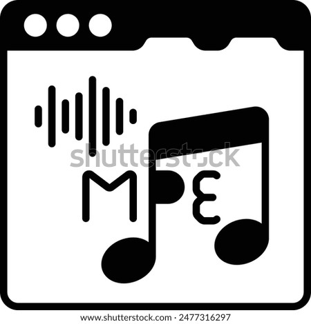 automatic song recommendation vector design, Artificial general intelligence symbol, Natural Language Processing sign, Machine Deep Learning ai player plays the music based on users interests concept