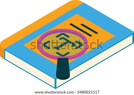 AI Text Book Readers Model isometric concept, literature review tools vector icon de Artificial general intelligence Natural Language Processing Machine and Deep Learning stock illustration