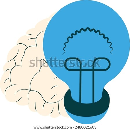 Genius Mindset Brainstorming isometric concept, creativity technique to suggest ideas vector de Artificial general intelligence Natural Language Processing Deep Learning illustration