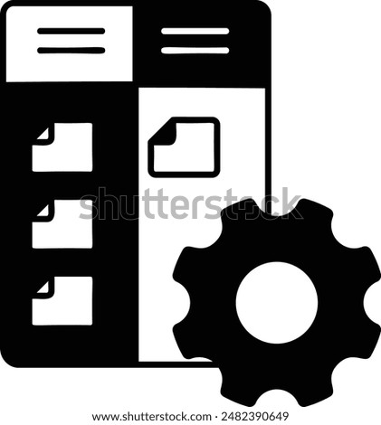 Knowledge work Concept, visual process management Vector Icon Design, Software and web development symbol, Computer Programming and Coding stock illustration