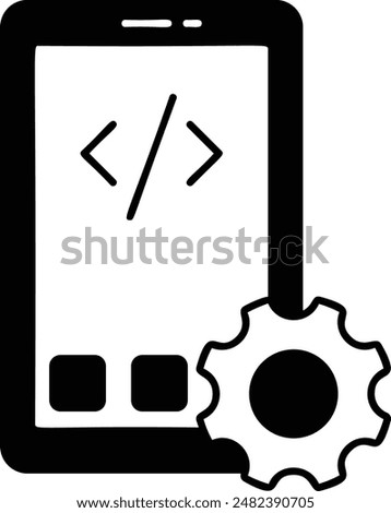 Front end package deployement Concept, Mockup to Page Vector Icon Design, Software and web development symbol, Computer Programming and Coding stock illustration