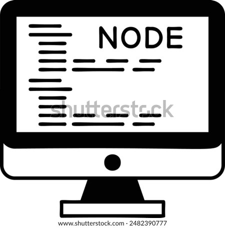 Cross platform Coding Concept, Java engine machine Vector Icon Design, Software and web development symbol, Computer Programming and Coding stock illustration