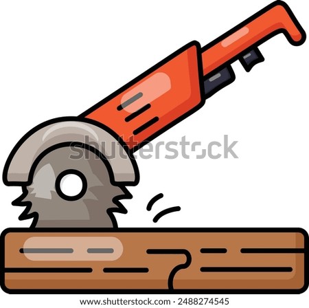 Similar – Image, Stock Photo Craftsman milling lumber using machine in carpentry workroom